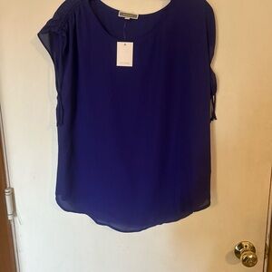 Pleione Women's Royal Purple Blouse Large